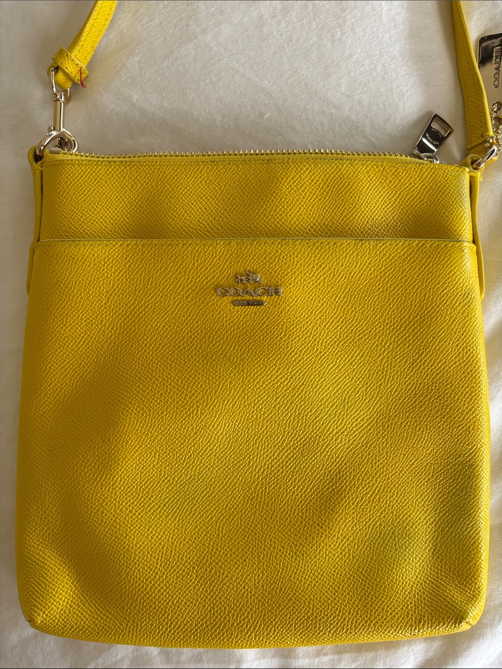 Coach Yellow Leather Crossbody Bag